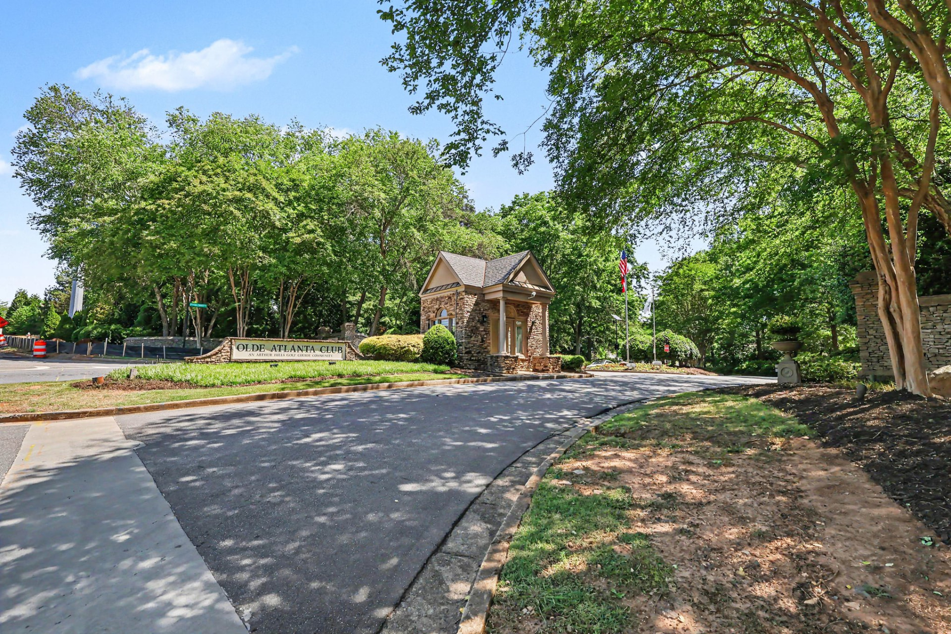 Gatehouse at the main entrance to Olde Atlanta Club
