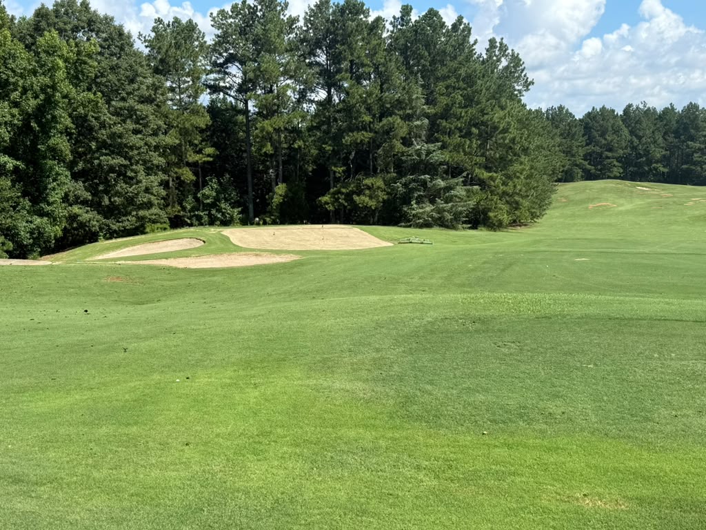 Green and sand bunker on the St. Marlo golf course