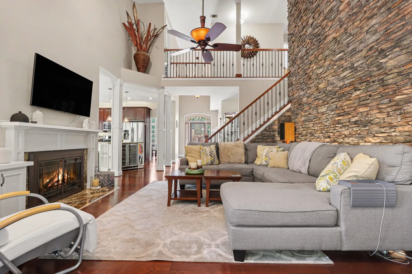 Great room and staircase